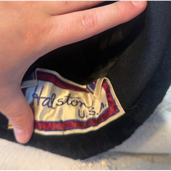vintage halston U.S.A. black faux‑fur ambassador hat / russian‑style crown cap - Picture 4 of 4